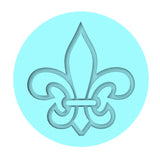 Fleur De Lis Cookie Cutter | Stamp | Stencil #1 Boys/ Army / Outdoorsman Cookie Cutter Lady MINI - 2 Inches (5cm) Debosser ONLY