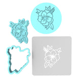 Flower Cookie Cutter | Stamp | Stencil #1 Animals & Dinosaurs Cookie Cutter Lady MINI - 2 Inches (5cm) **FULL SET BUNDLE** Cutter + Stamp + Stencil + Debosser **BEST DEAL**