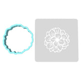 Flower Cookie Cutter | Stamp | Stencil #4 Animals & Dinosaurs Cookie Cutter Lady MINI - 2 Inches (5cm) **BUNDLE** Cutter + Stencil