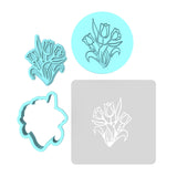 Flower Cookie Cutter | Stamp | Stencil #5 Animals & Dinosaurs Cookie Cutter Lady MINI - 2 Inches (5cm) **FULL SET BUNDLE** Cutter + Stamp + Stencil + Debosser **BEST DEAL**