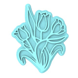 Flower Cookie Cutter | Stamp | Stencil #5 Animals & Dinosaurs Cookie Cutter Lady MINI - 2 Inches (5cm) Stamp ONLY