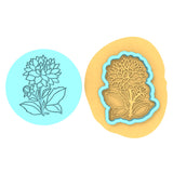 Flower Cookie Cutter | Stamp | Stencil #7 Animals & Dinosaurs Cookie Cutter Lady MINI - 2 Inches (5cm) **BUNDLE** Cutter + Debosser