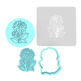 Flower Cookie Cutter | Stamp | Stencil #7 Animals & Dinosaurs Cookie Cutter Lady MINI - 2 Inches (5cm) **FULL SET BUNDLE** Cutter + Stamp + Stencil + Debosser **BEST DEAL**