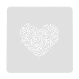 Flower Heart Cookie Cutter | Stamp | Stencil #A Animals & Dinosaurs Cookie Cutter Lady MINI - 2 Inches (5cm) Stencil ONLY