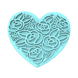 Flower Heart Cookie Cutter | Stamp | Stencil #A Animals & Dinosaurs Cookie Cutter Lady MINI - 2 Inches (5cm) Stamp ONLY