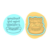 Footlong Dodger Dog Weenie Cookie Cutter | Stamp | Stencil #1 4th of july Cookie Cutter Lady MINI - 2 Inches (5cm) **BUNDLE** Cutter + Debosser