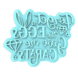 Forget the Eggs Give Me Carats Cookie Cutter | Stamp | Stencil #1 Animals & Dinosaurs Cookie Cutter Lady MINI - 2 Inches (5cm) Stamp ONLY