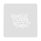Forget the Eggs Give Me Carats Cookie Cutter | Stamp | Stencil #1 Animals & Dinosaurs Cookie Cutter Lady MINI - 2 Inches (5cm) Stencil ONLY