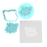 Forget the Eggs Give Me Carats Cookie Cutter | Stamp | Stencil #1 Animals & Dinosaurs Cookie Cutter Lady MINI - 2 Inches (5cm) **FULL SET BUNDLE** Cutter + Stamp + Stencil + Debosser **BEST DEAL**