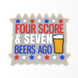 Four Score & Seven Beers Cookie Cutter | Stamp | Stencil #1