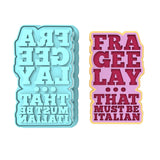 Fra Gee Lay Text Cookie Cutter | Stamp | Stencil #1
