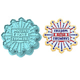 Freedom and Fireworks Cookie Cutter | Stamp | Stencil #1