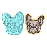 French Bulldog Cookie Cutter | Stamp | Stencil #1 Animals & Dinosaurs Cookie Cutter Lady MINI - 2 Inches (5cm) **BUNDLE** Cutter + Stamp