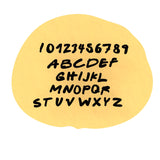 Friendly Font Letter Cookie Stamps Set Letters/ Numbers/ Shapes Cookie Cutter Lady 1.5in