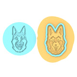 German Shepherd Cookie Cutter | Stamp | Stencil #1 Animals & Dinosaurs Cookie Cutter Lady MINI - 2 Inches (5cm) **BUNDLE** Cutter + Debosser
