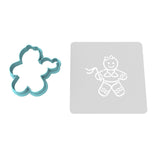 Gingerbread Dominatrix Cookie Cutter | Stamp | Stencil #1 Xmas / Winter / NYE Cookie Cutter Lady MINI - 2 Inches (5cm) **BUNDLE** Cutter + Stencil