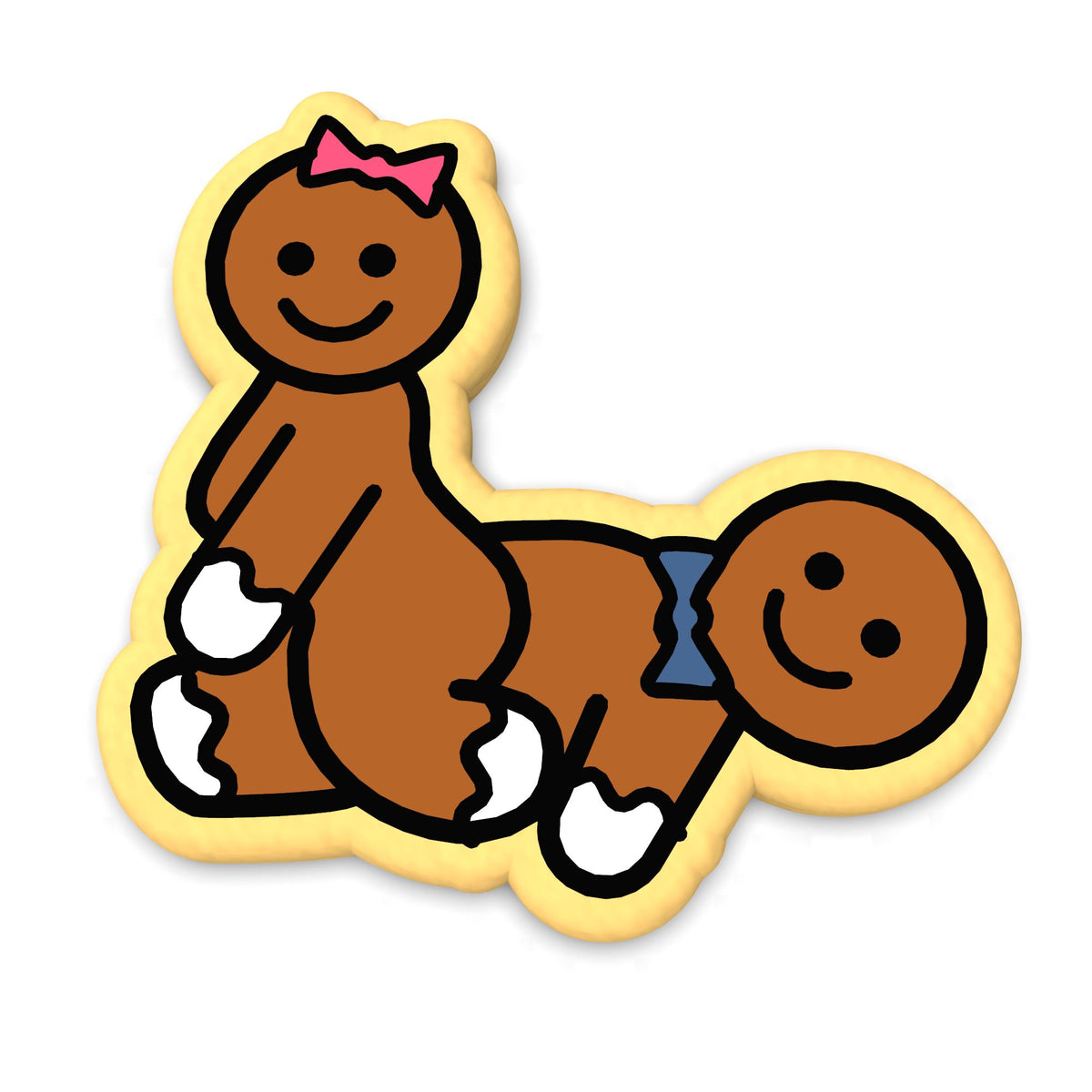 Gingerbread Sex Reverse Cowgirl Cookie Cutter | Stamp | Stencil #1