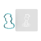 Giraffe Cookie Cutter Stamp & Outline #3