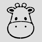 Giraffe Face Cookie Cutter Stamp & Outline #2