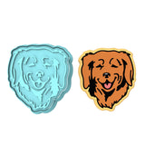 Golden Retriever Cookie Cutter | Stamp | Stencil #1 Animals & Dinosaurs Cookie Cutter Lady MINI - 2 Inches (5cm) **BUNDLE** Cutter + Stamp