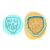 Golden Retriever Cookie Cutter | Stamp | Stencil #1 Animals & Dinosaurs Cookie Cutter Lady MINI - 2 Inches (5cm) **BUNDLE** Cutter + Debosser