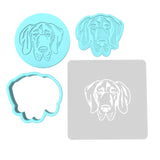Great Dane Cookie Cutter | Stamp | Stencil #1 Animals & Dinosaurs Cookie Cutter Lady MINI - 2 Inches (5cm) **FULL SET BUNDLE** Cutter + Stamp + Stencil + Debosser **BEST DEAL**