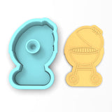 Grill Cookie Cutter | Stamp | Stencil #1