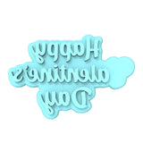 Happy alentine's Day Cookie Cutter | Stamp | Stencil #1 Wedding / Baby / V Day Cookie Cutter Lady MINI - 2 Inches (5cm) Stamp ONLY