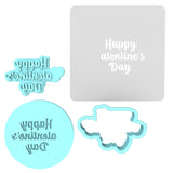Happy alentine's Day Cookie Cutter | Stamp | Stencil #1 Wedding / Baby / V Day Cookie Cutter Lady MINI - 2 Inches (5cm) **FULL SET BUNDLE** Cutter + Stamp + Stencil + Debosser **BEST DEAL**