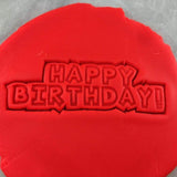 Happy Birthday Cookie Cutter  Outline & Stamp