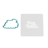 Happy Birthday Cookie Cutter | Stamp | Stencil #3