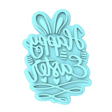 Happy Easter Bunny Ears Hearts Cookie Cutter | Stamp | Stencil Animals & Dinosaurs Cookie Cutter Lady MINI - 2 Inches (5cm) Stamp ONLY