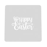 Happy Easter Bunny Ears Hearts Cookie Cutter | Stamp | Stencil Animals & Dinosaurs Cookie Cutter Lady MINI - 2 Inches (5cm) Stencil ONLY