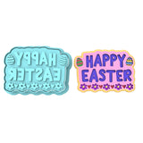 Happy Easter Daisy Eggs Cookie Cutter | Stamp | Stencil #1 Animals & Dinosaurs Cookie Cutter Lady MINI - 2 Inches (5cm) **BUNDLE** Cutter + Stamp