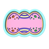 Happy Easter Eggs Blank Name Cookie Cutter | Stamp | Stencil #1 Animals & Dinosaurs Cookie Cutter Lady