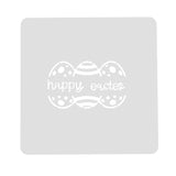 Happy Easter Eggs Name Cookie Cutter | Stamp | Stencil #1 Animals & Dinosaurs Cookie Cutter Lady MINI - 2 Inches (5cm) Stencil ONLY