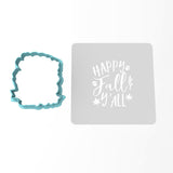 Happy Fall Y'all Cookie Cutter | Stamp | Stencil #1 Halloween / Fall Cookie Cutter Lady 3 Inch Cupcake/Small Cookie Cutter Only Yes