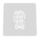 Happy Father's Day Bow Cookie Cutter | Stamp | Stencil #1 Cookie Cutter Lady MINI - 2 Inches (5cm) Stencil ONLY