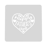 Happy Father's Day Hearts Cookie Cutter | Stamp | Stencil #1 Cookie Cutter Lady MINI - 2 Inches (5cm) Stencil ONLY