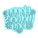 Happy Mother's Day Flowers Cookie Cutter | Stamp | Stencil Animals & Dinosaurs Cookie Cutter Lady MINI - 2 Inches (5cm) Stamp ONLY