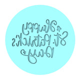 Happy St. Patrick's Day Cookie Cutter | Stamp | Stencil #3 Cookie Cutter Lady MINI - 2 Inches (5cm) Debosser ONLY