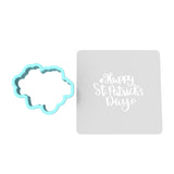 Happy St. Patrick's Day Cookie Cutter | Stamp | Stencil #3 Cookie Cutter Lady MINI - 2 Inches (5cm) **BUNDLE** Cutter + Stencil
