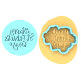 Happy St. Patrick's Day Cookie Cutter | Stamp | Stencil #3 Cookie Cutter Lady MINI - 2 Inches (5cm) **BUNDLE** Cutter + Debosser