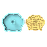 Happy St. Patrick's Day Pot of Gold Cookie Cutter | Stamp | Stencil #1 Cookie Cutter Lady