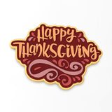 Happy Thanksgiving Cookie Cutter | Stamp | Stencil #2 Halloween / Fall Cookie Cutter Lady