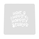 Have a Hippity Hoppity Easter Cookie Cutter | Stamp | Stencil #1 Animals & Dinosaurs Cookie Cutter Lady MINI - 2 Inches (5cm) Stencil ONLY
