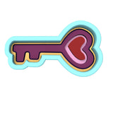 Heart Key Cookie Cutter | Stamp | Stencil Wedding / Baby / V Day Cookie Cutter Lady