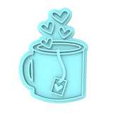 Heart Mug Cookie Cutter | Stamp | Stencil Wedding / Baby / V Day Cookie Cutter Lady MINI - 2 Inches (5cm) Stamp ONLY