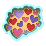 Hearts Scattered Cookie Cutter | Stamp | Stencil #1 Wedding / Baby / V Day Cookie Cutter Lady
