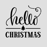 Hello Christmas Cookie Cutter | Stamp | Stencil #1